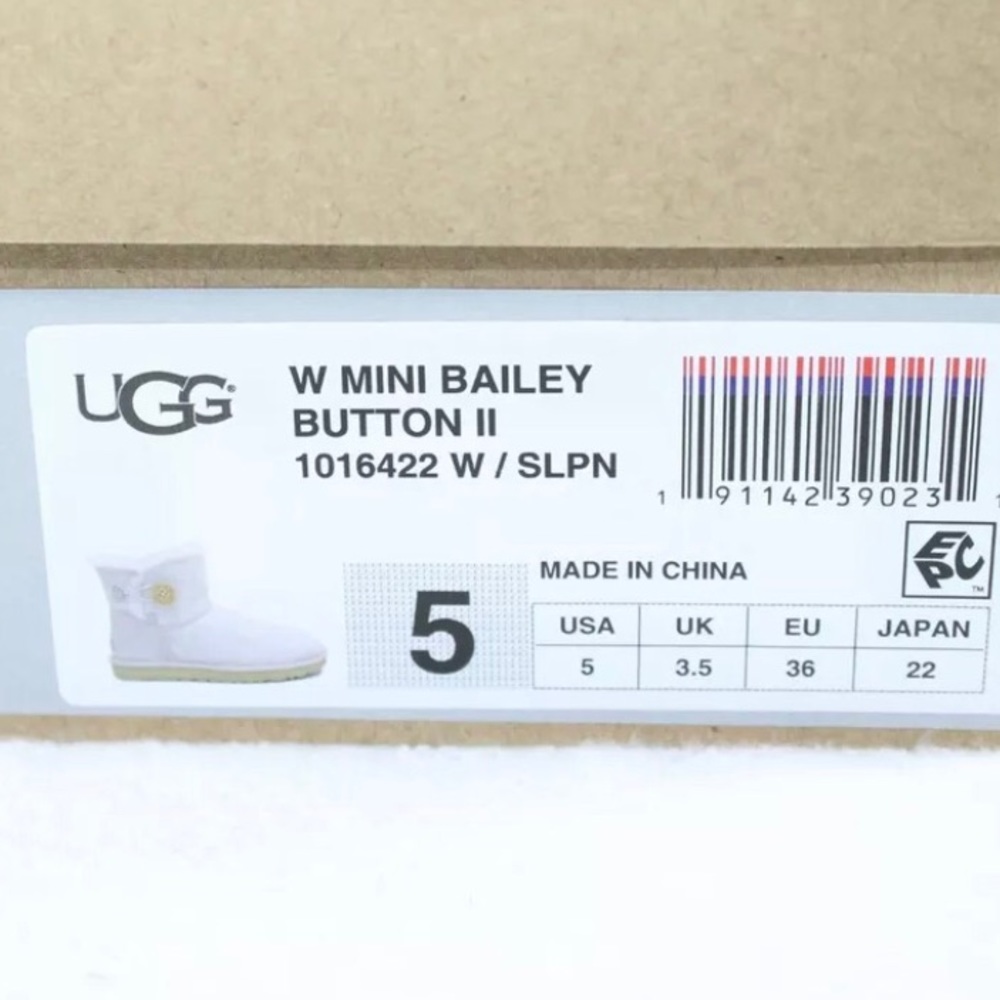 UGG Mini Bailey Button II Boots Seashell Pink - Picture 8 of 8